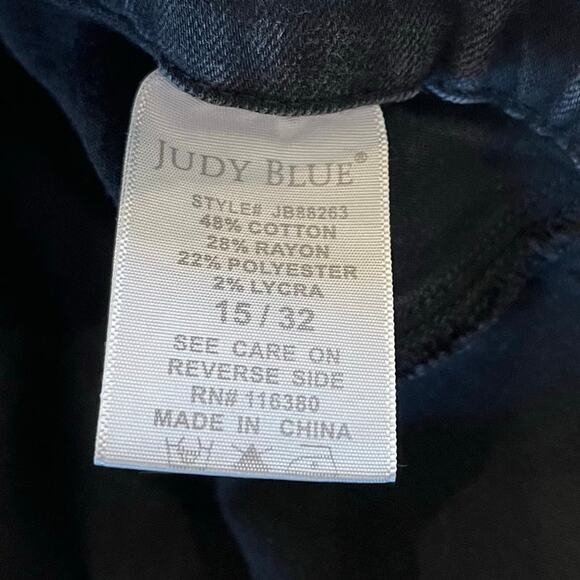 Judy Blue Black Skinny Jeans Pull on Size 15 /32 - Picture 7 of 11